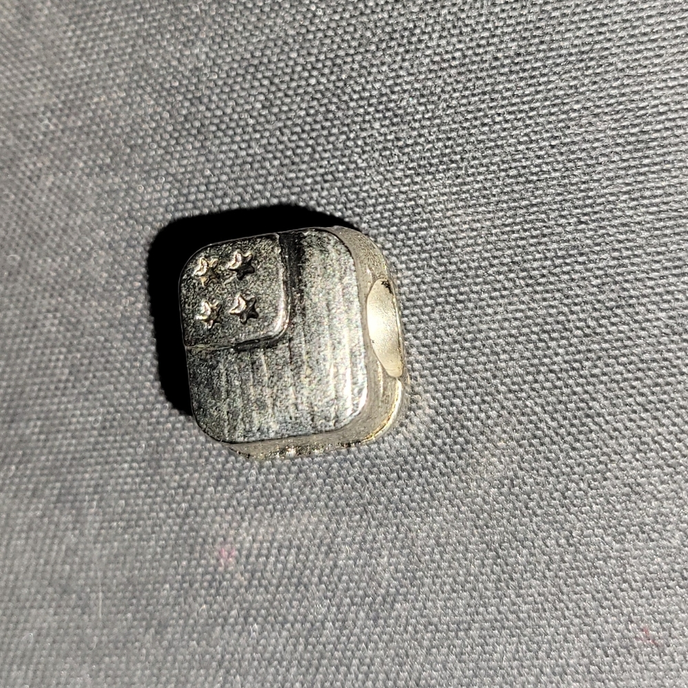 Pandora charm American flag (not real) 925 silver